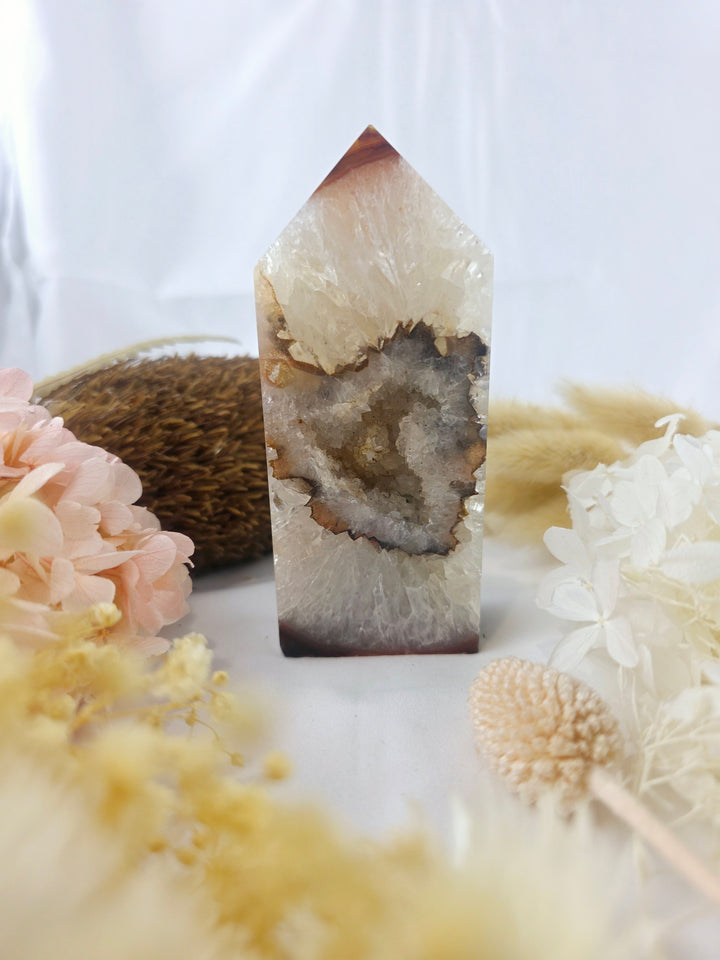 Carnelian Druzy Tower