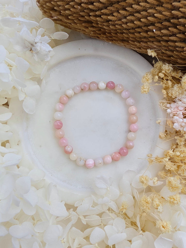 Pink Opal Bracelet - 6mm