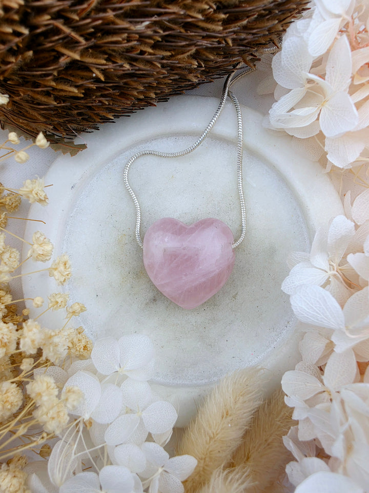 Rose Quartz Heart Necklace