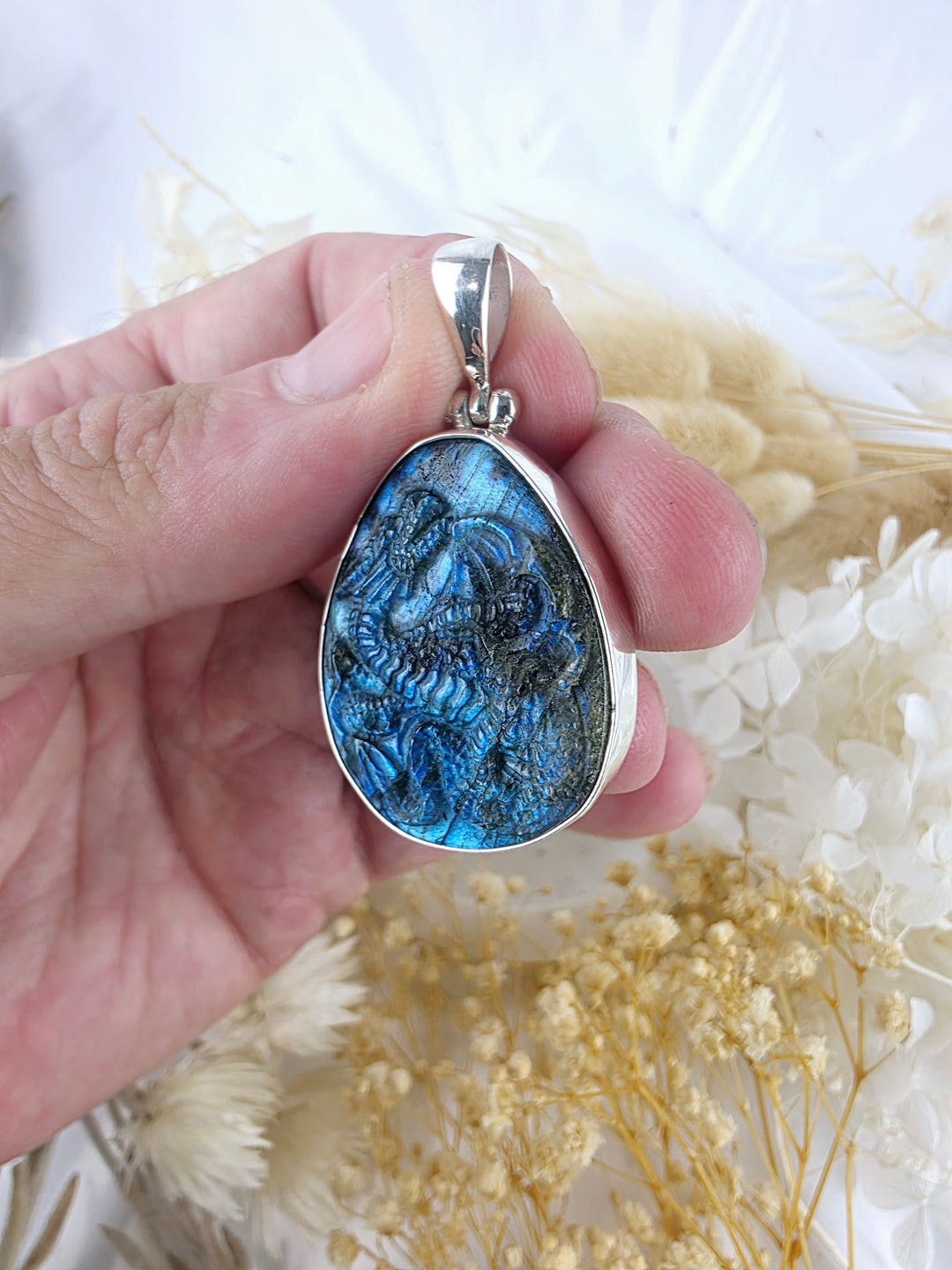 Labradorite Dragon Pendant