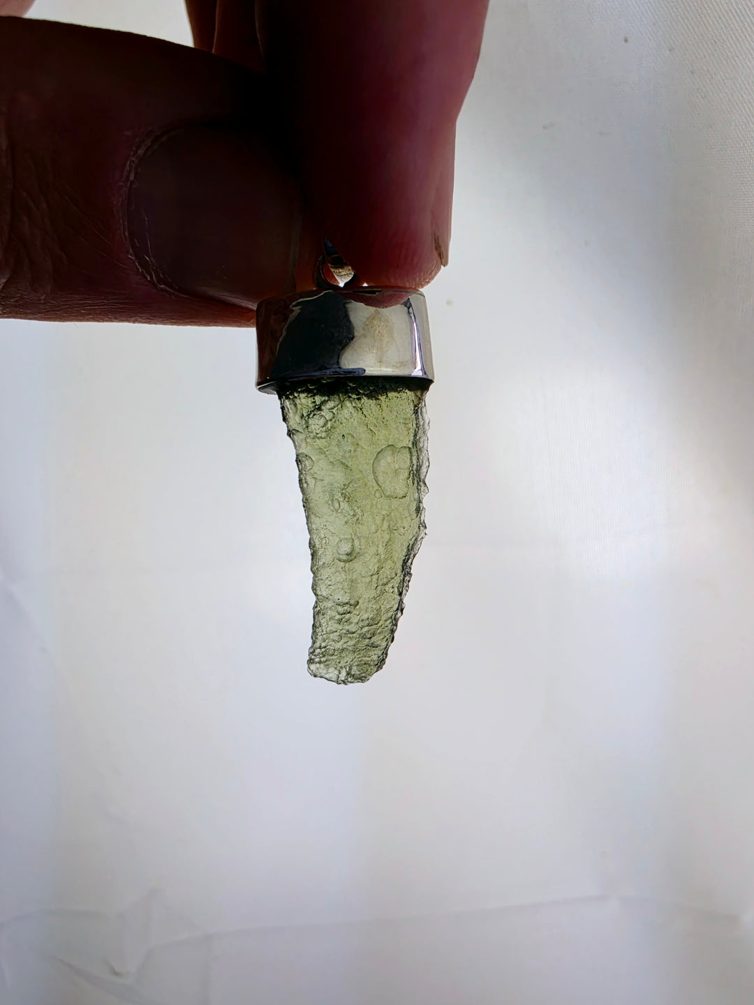 Moldavite Silver Pendant — Manifest & Transform