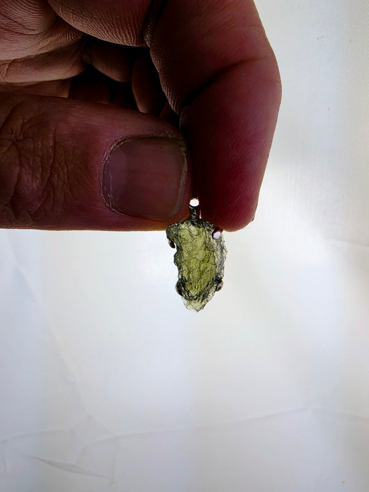 Moldavite Silver Pendant — Manifest & Transform