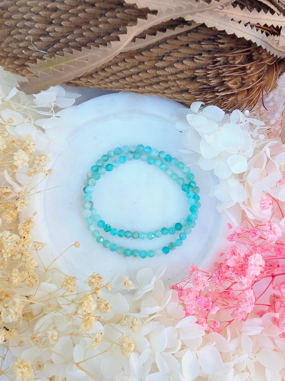 Amazonite Faceted Bracelet 4mm