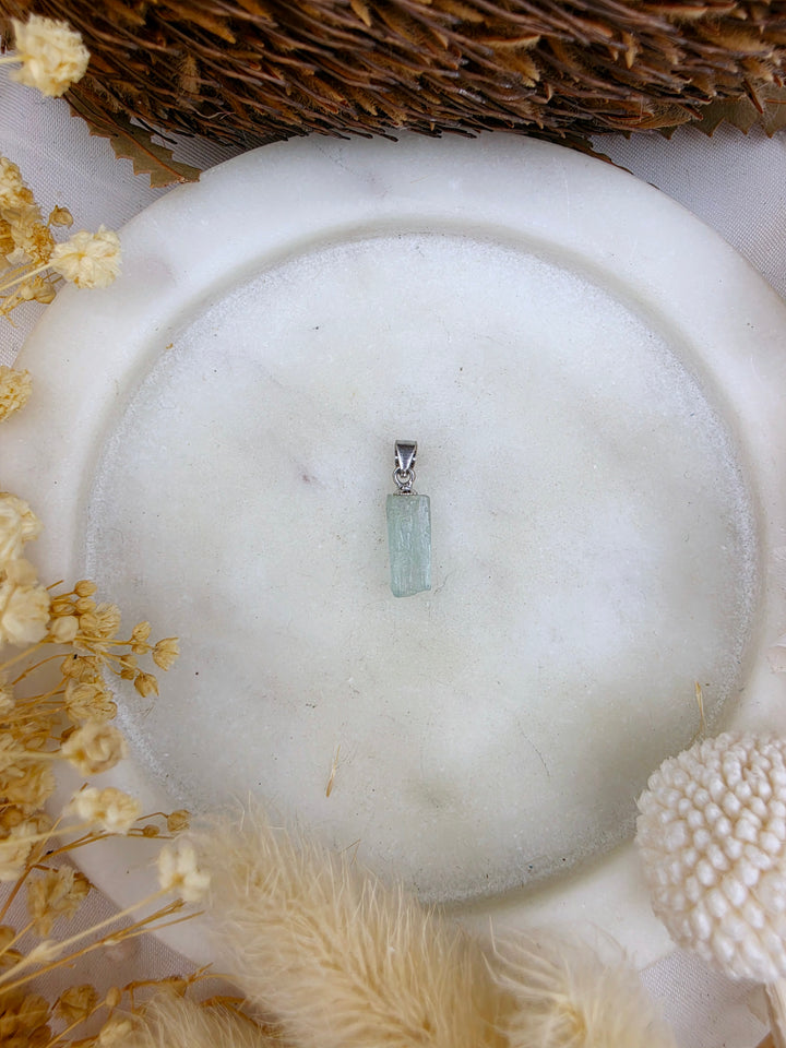 Emerald Natural Silver Pendant