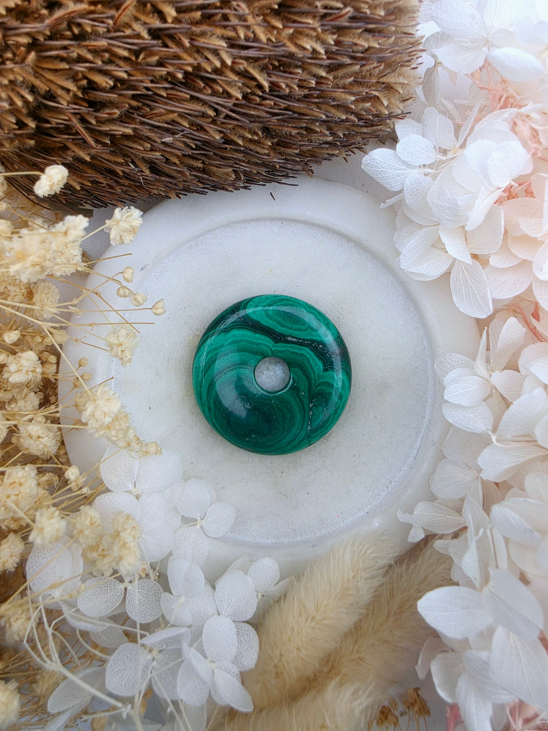 Malachite Circle Of Light Pendant