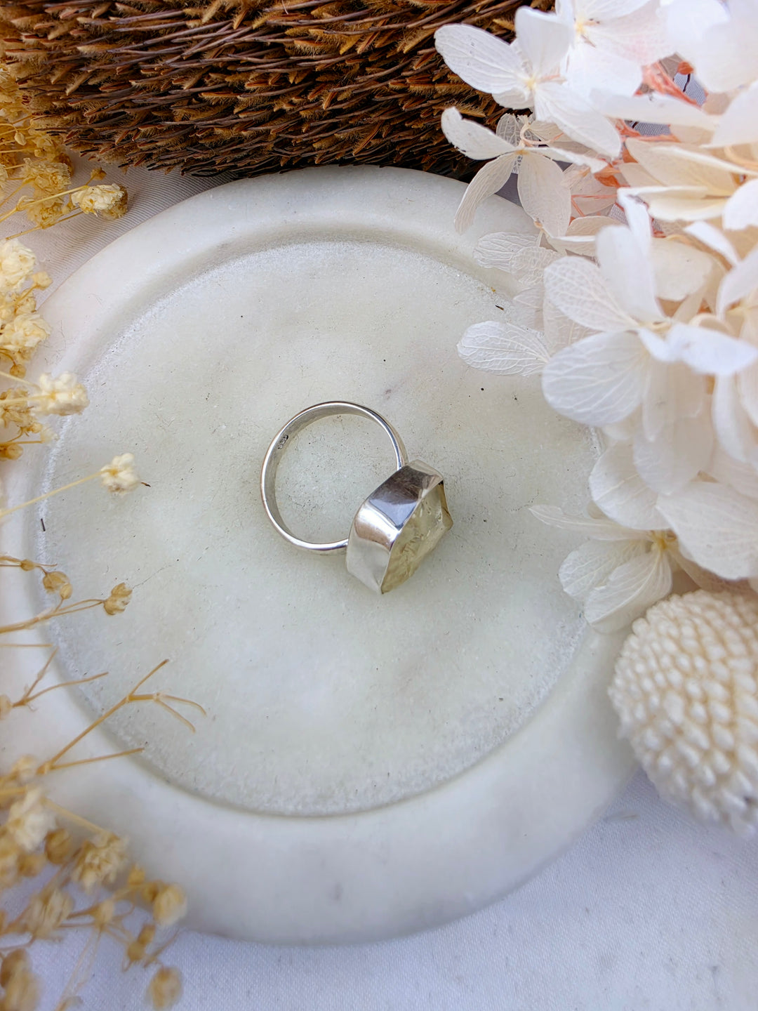 Libyan Desert Glass Silver Ring — Written in the Stars