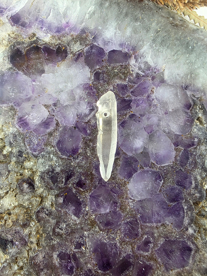 Lemurian Smoky Quartz Laser Pendant