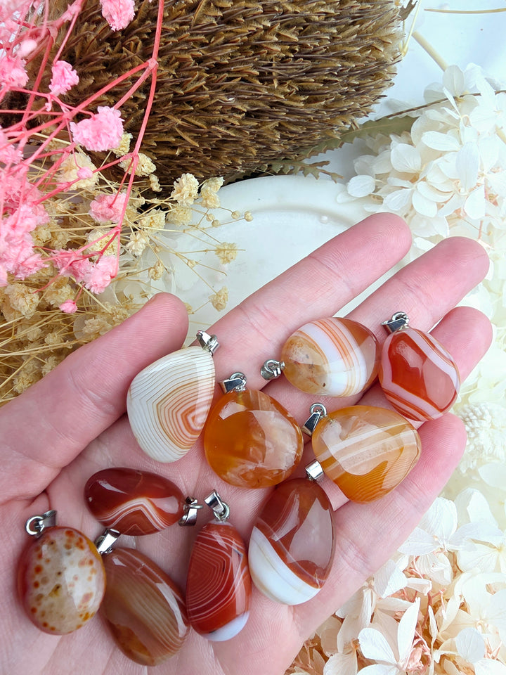 Carnelian Tumbled Pendant