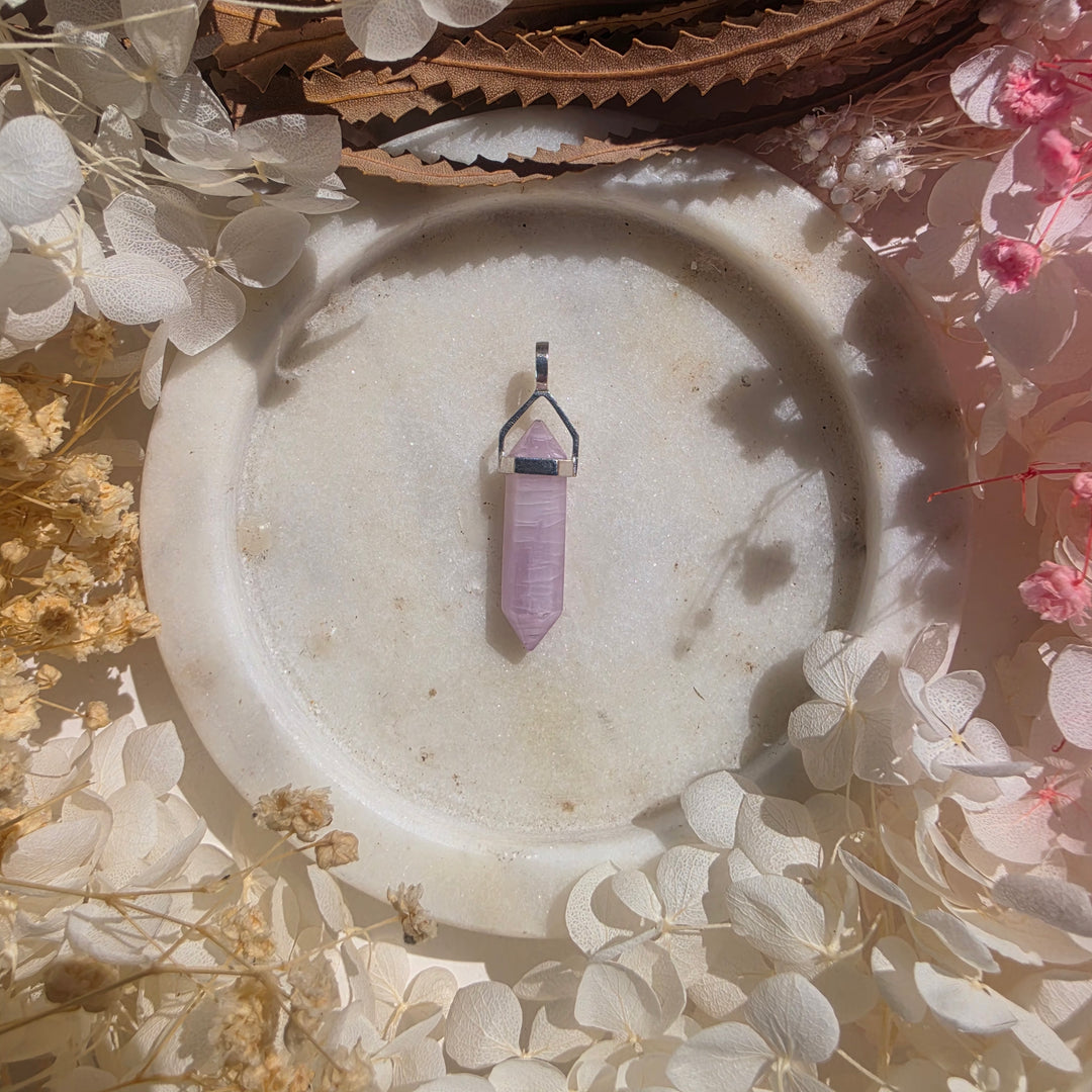 Kunzite Alignment Silver Pendant