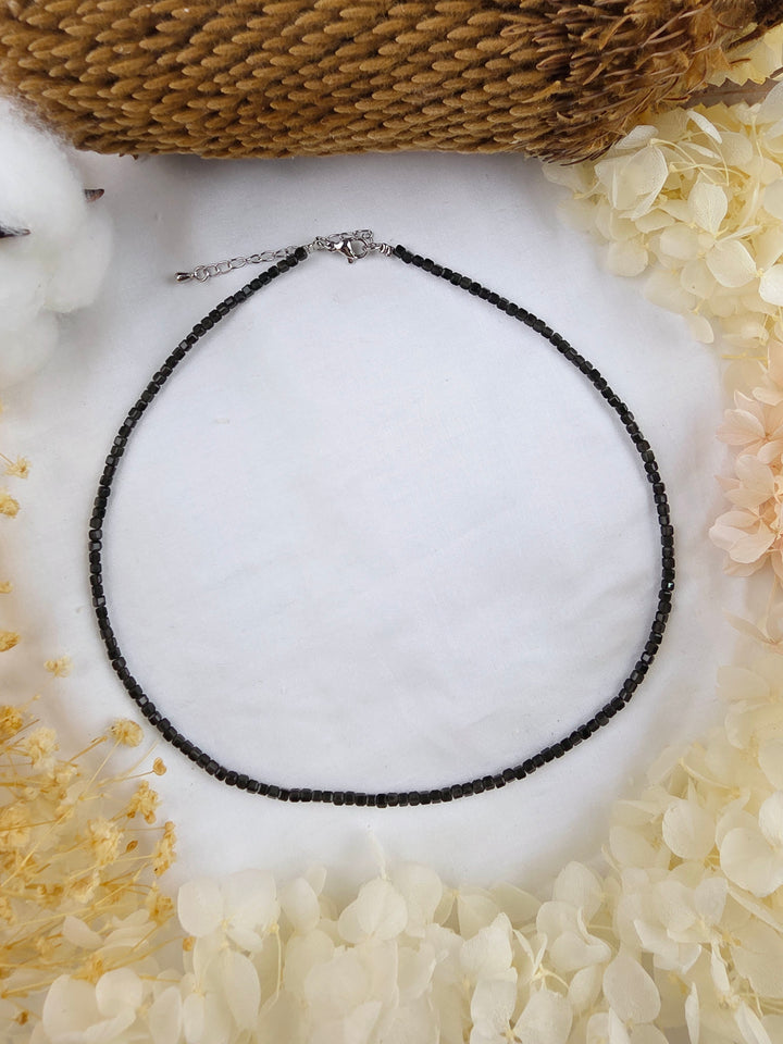 Rainbow Obsidian Faceted Necklace - Safe to Let Go