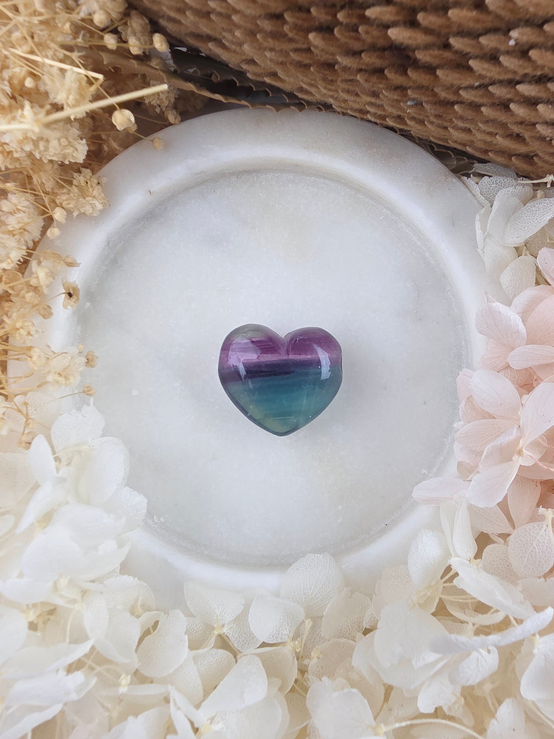 Rainbow Fluorite Heart Pendant — Dream Without Limits