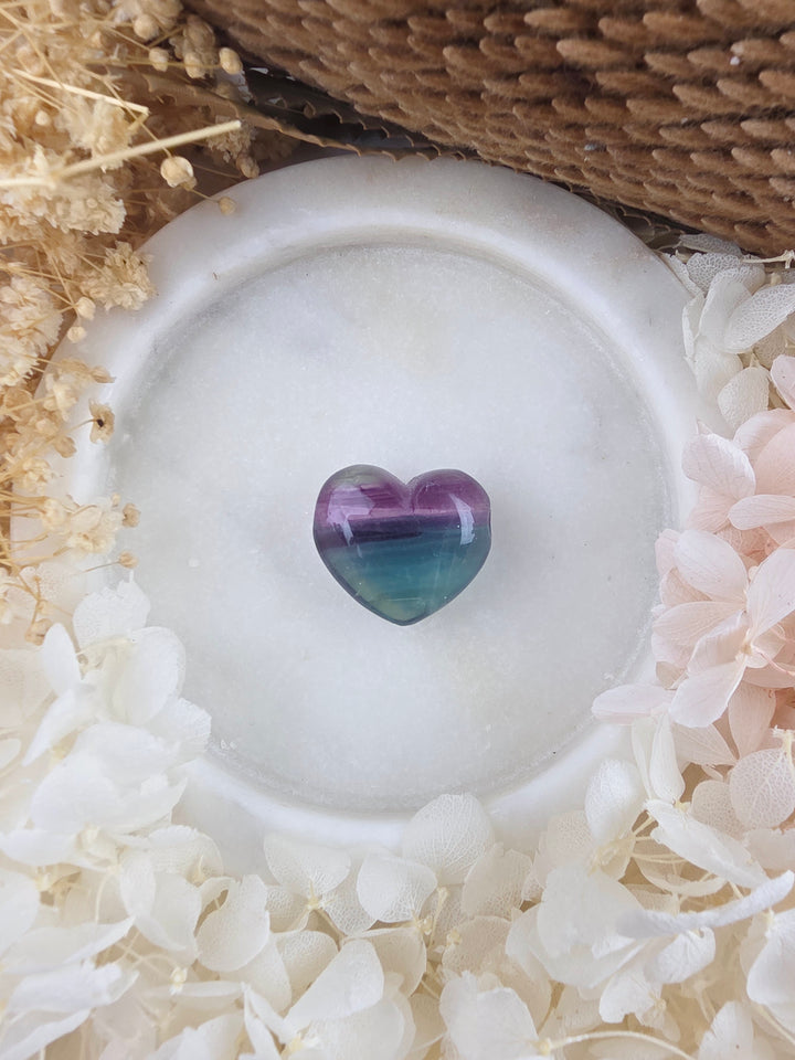 Rainbow Fluorite Heart Pendant — Dream Without Limits