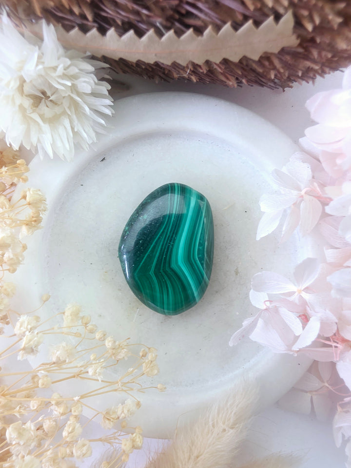 Malachite Flat Stone