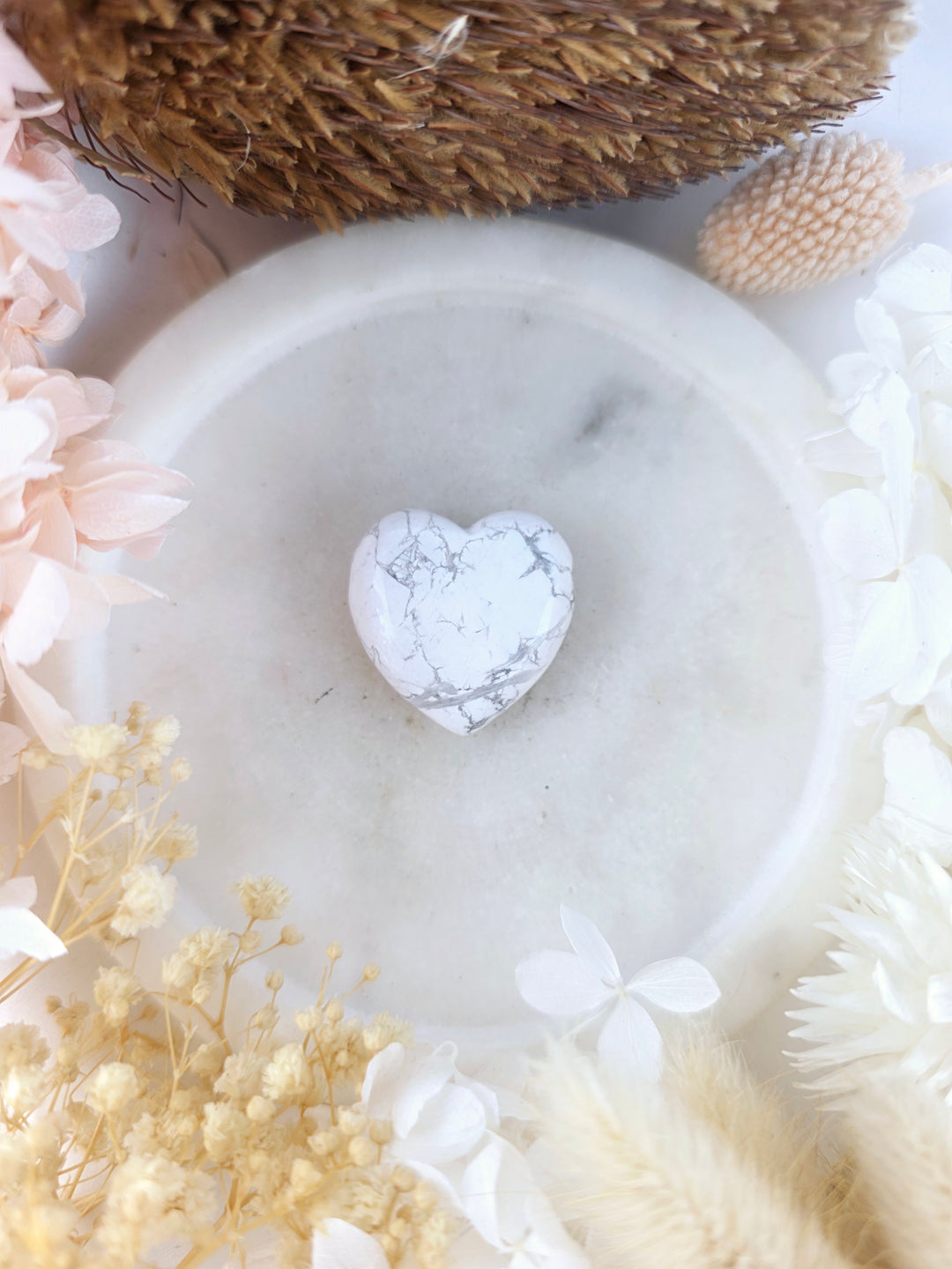 Howlite Heart Pendant