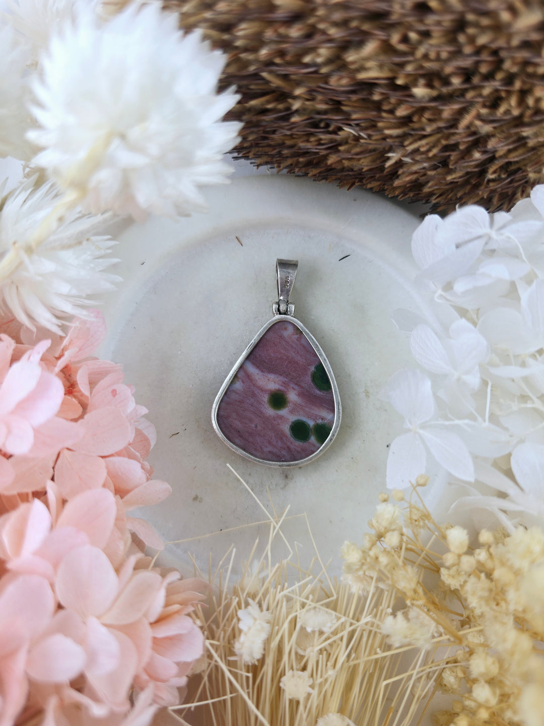 Ocean Jasper Silver Pendant