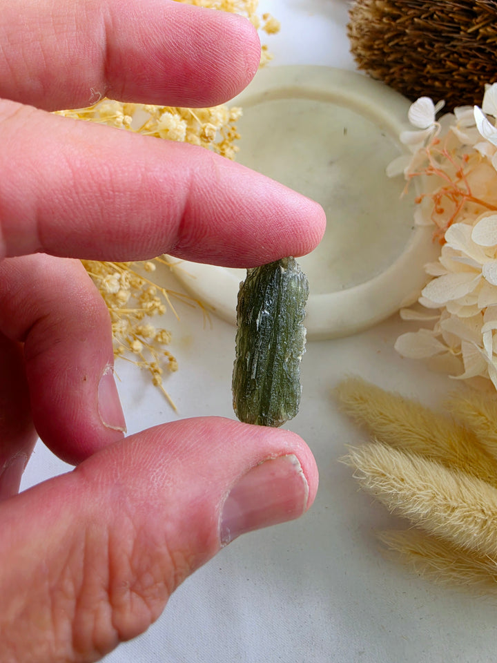 Moldavite Specimen — Manifest & Transform