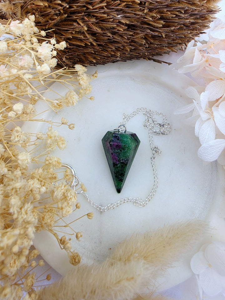 Ruby Zoisite Pendulum