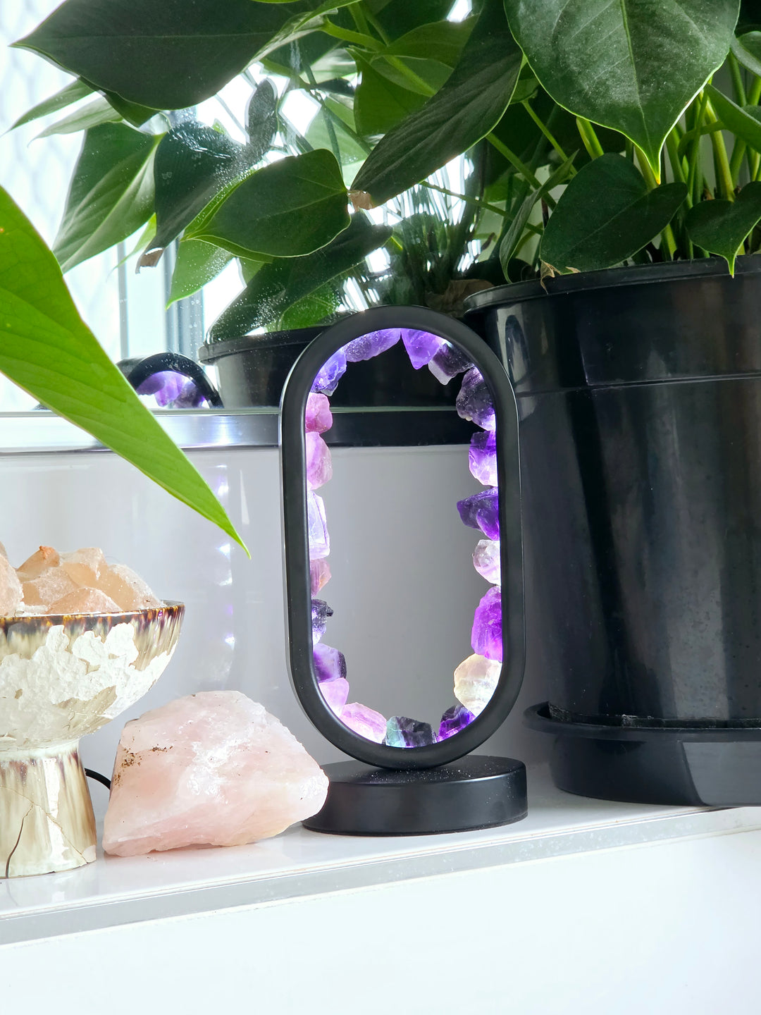 Rainbow Fluorite Star Gate Lamp — Dream Without Limits