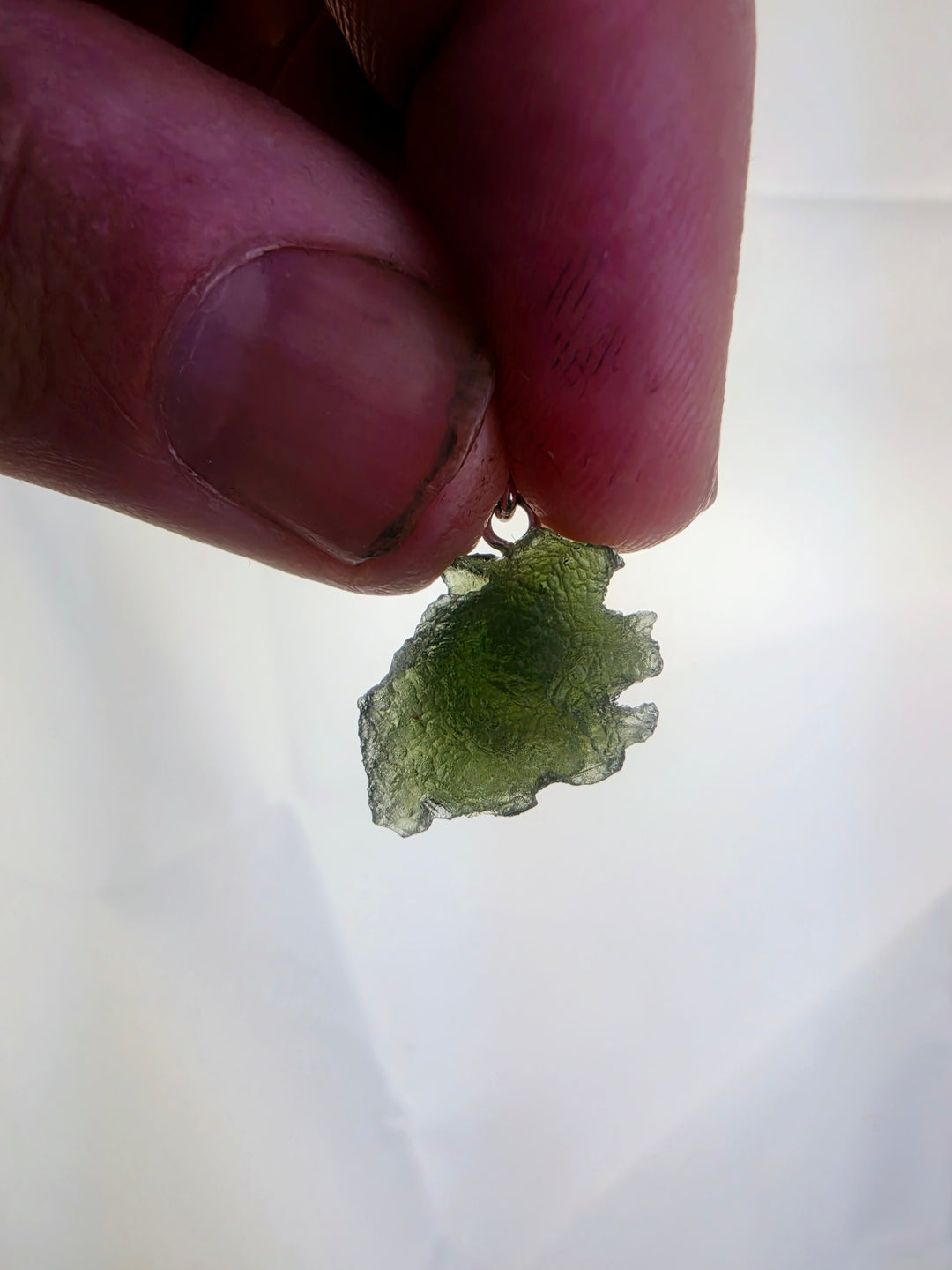 Moldavite Silver Pendant