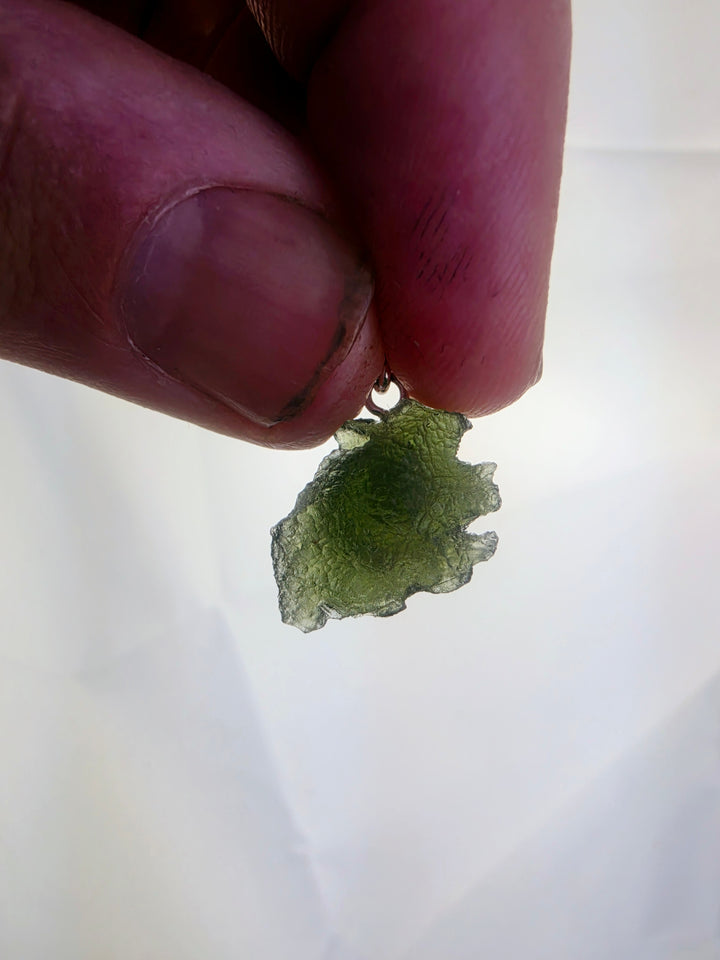 Moldavite Silver Pendant