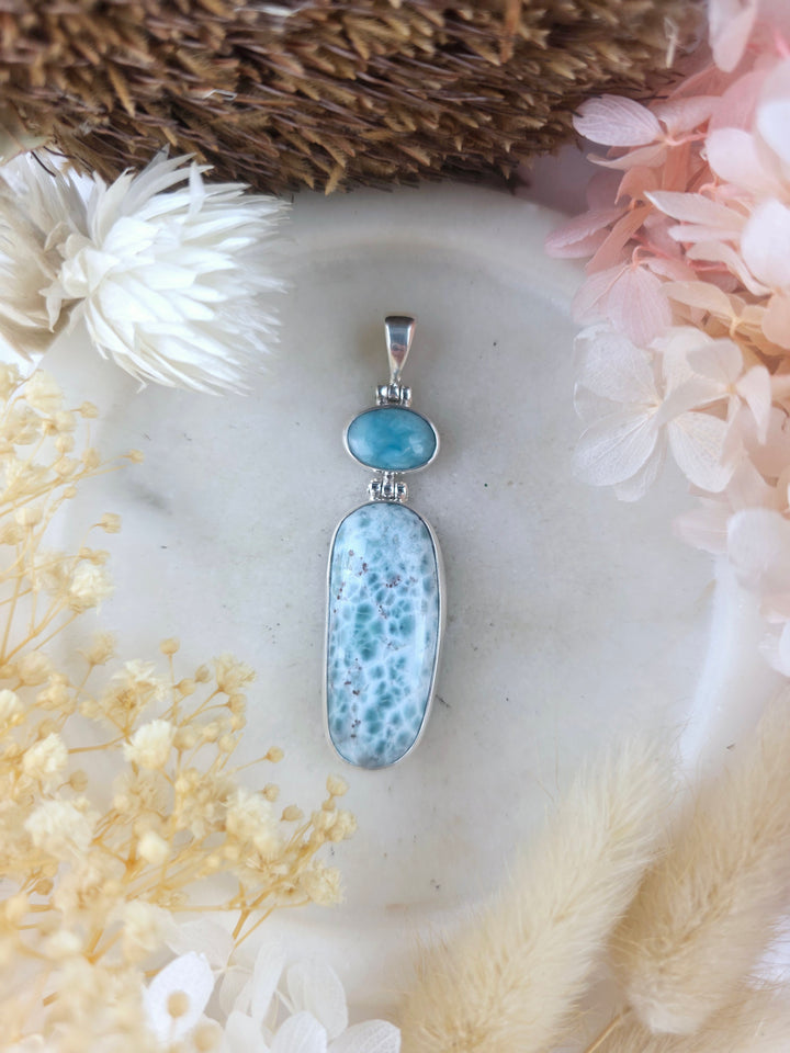 Larimar Silver Pendant