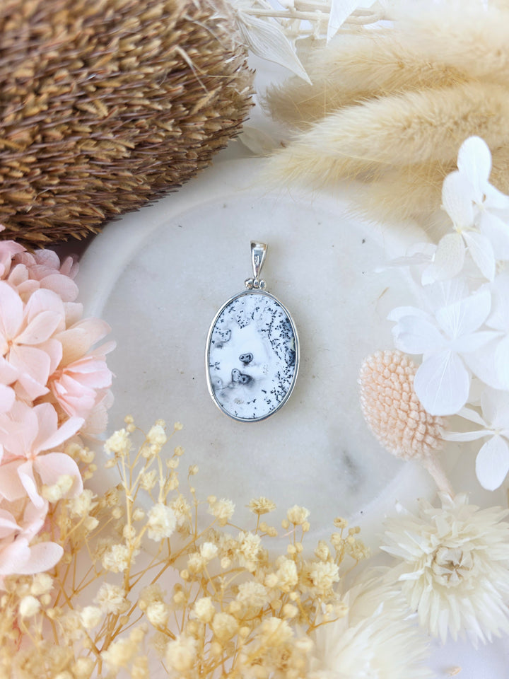 Merlinite Silver Pendant