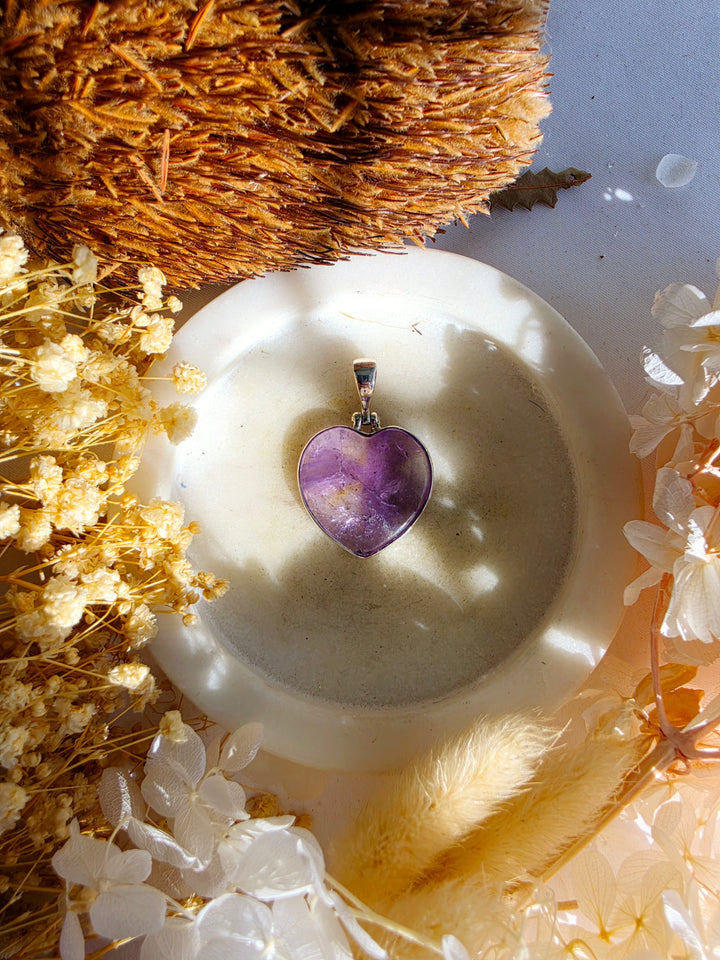 Ametrine Heart Silver Pendant