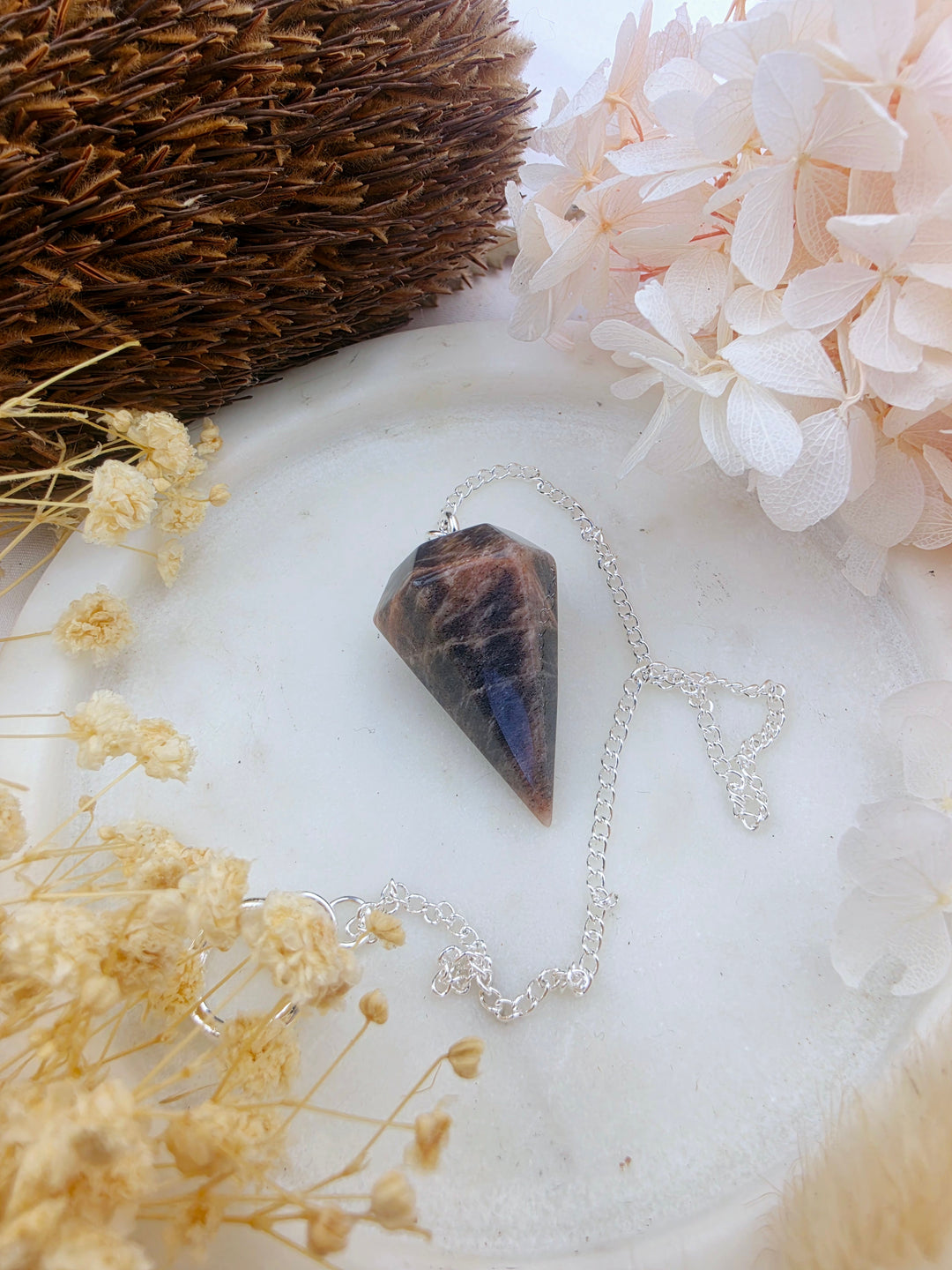 Black Moonstone Pendulum