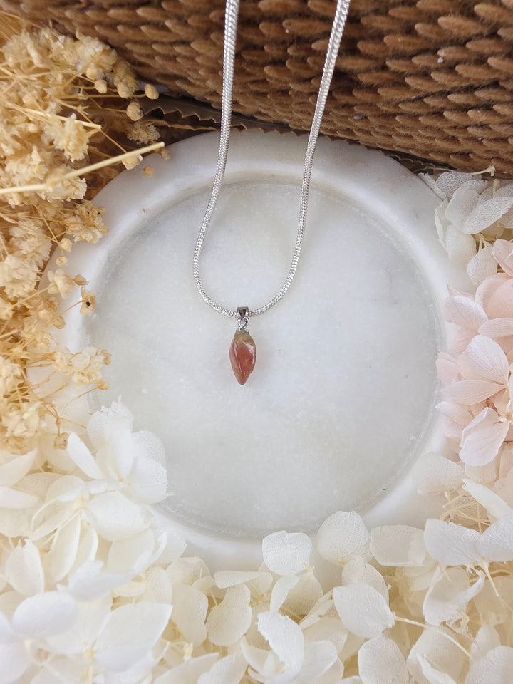 Pink & Green Tourmaline Silver Pendant — Flow & Flourish