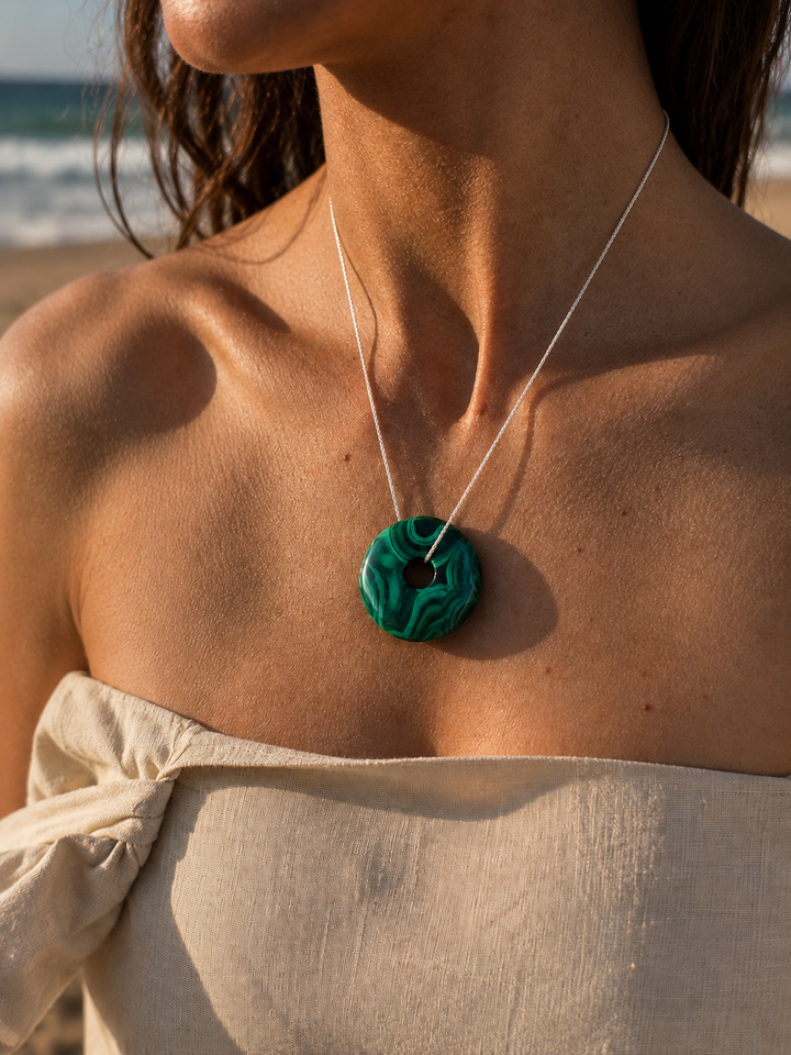 Malachite Circle Of Light Pendant