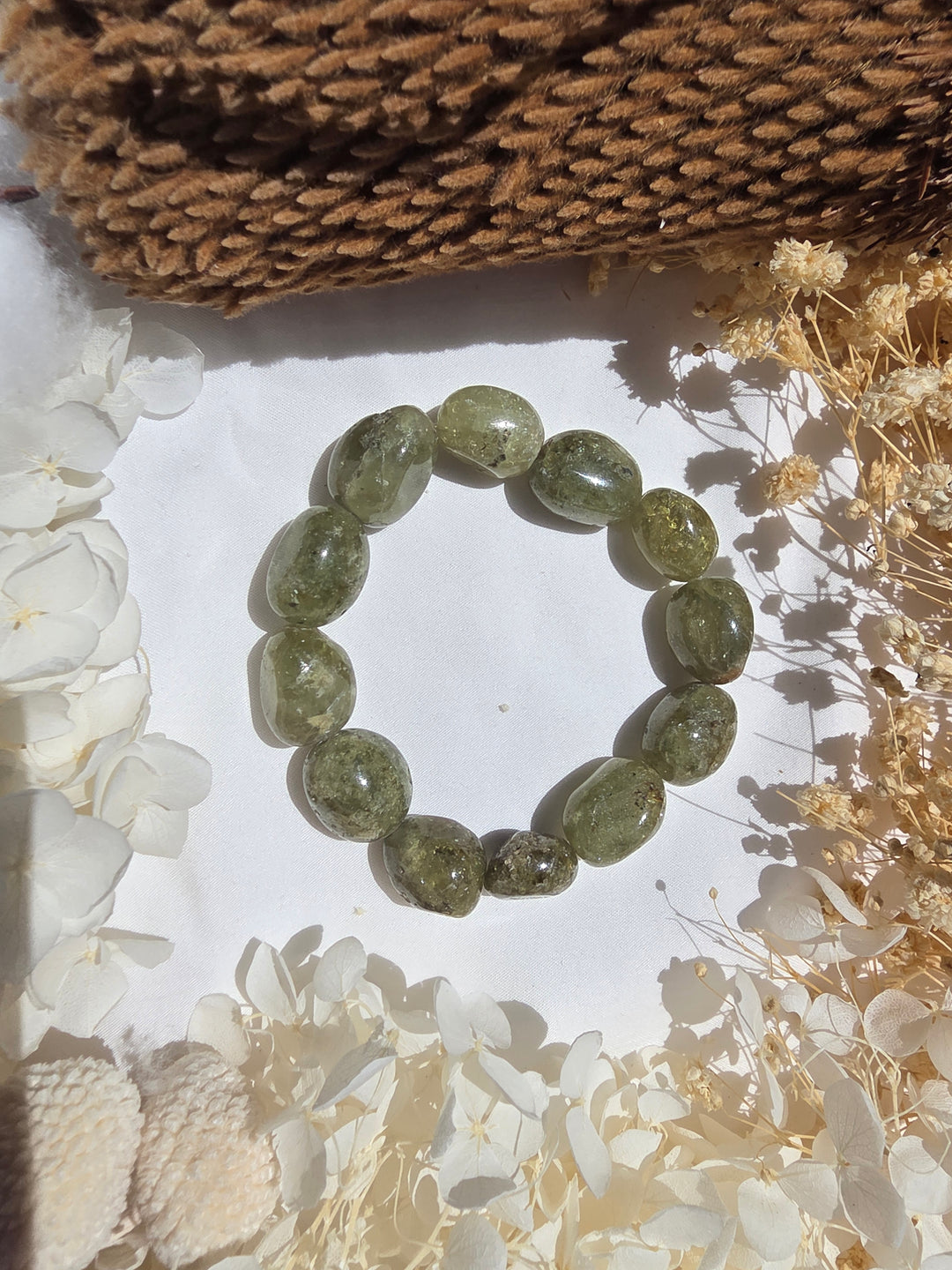 Green Garnet Bracelet - 12mm