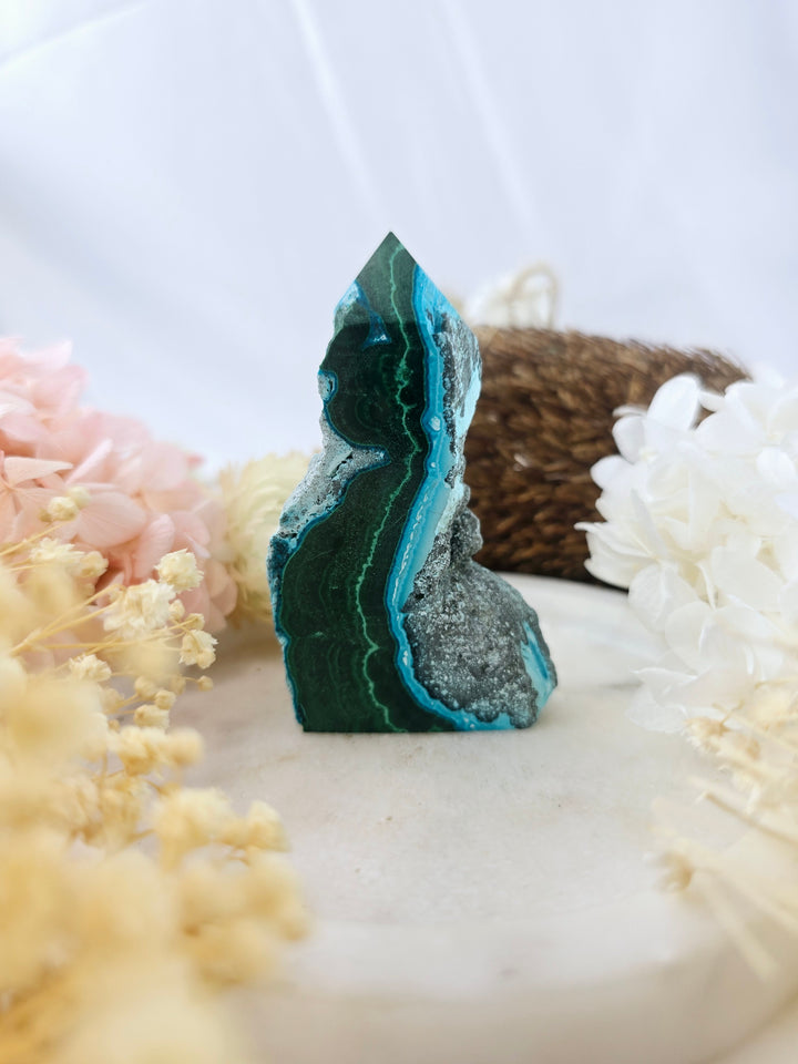Malachite Chrysocolla Tower