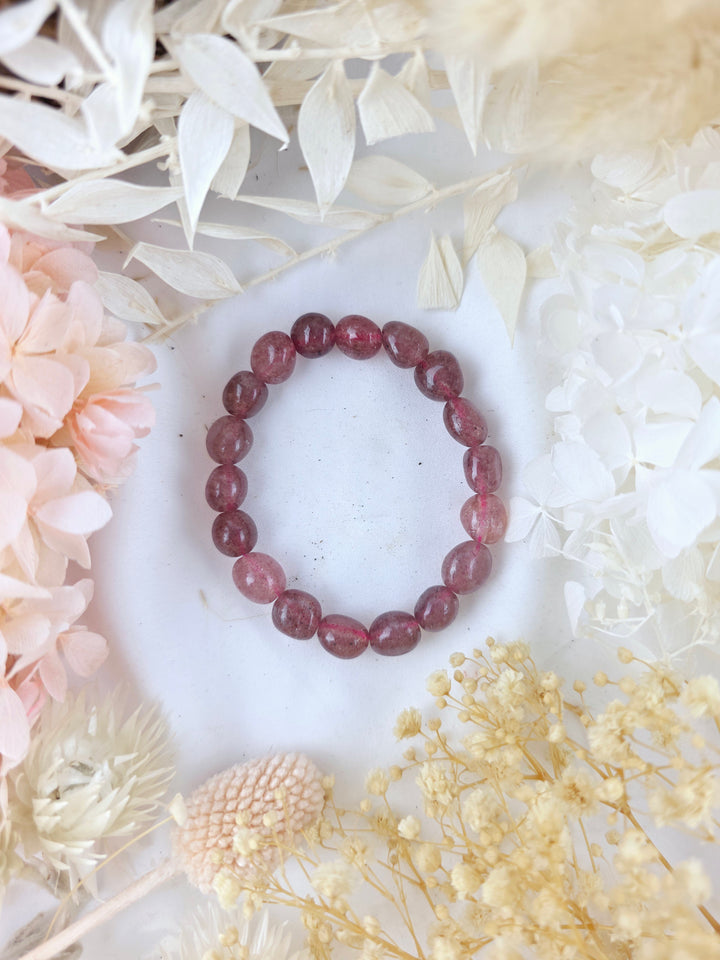 Strawberry Quartz Bracelet - Tumbled