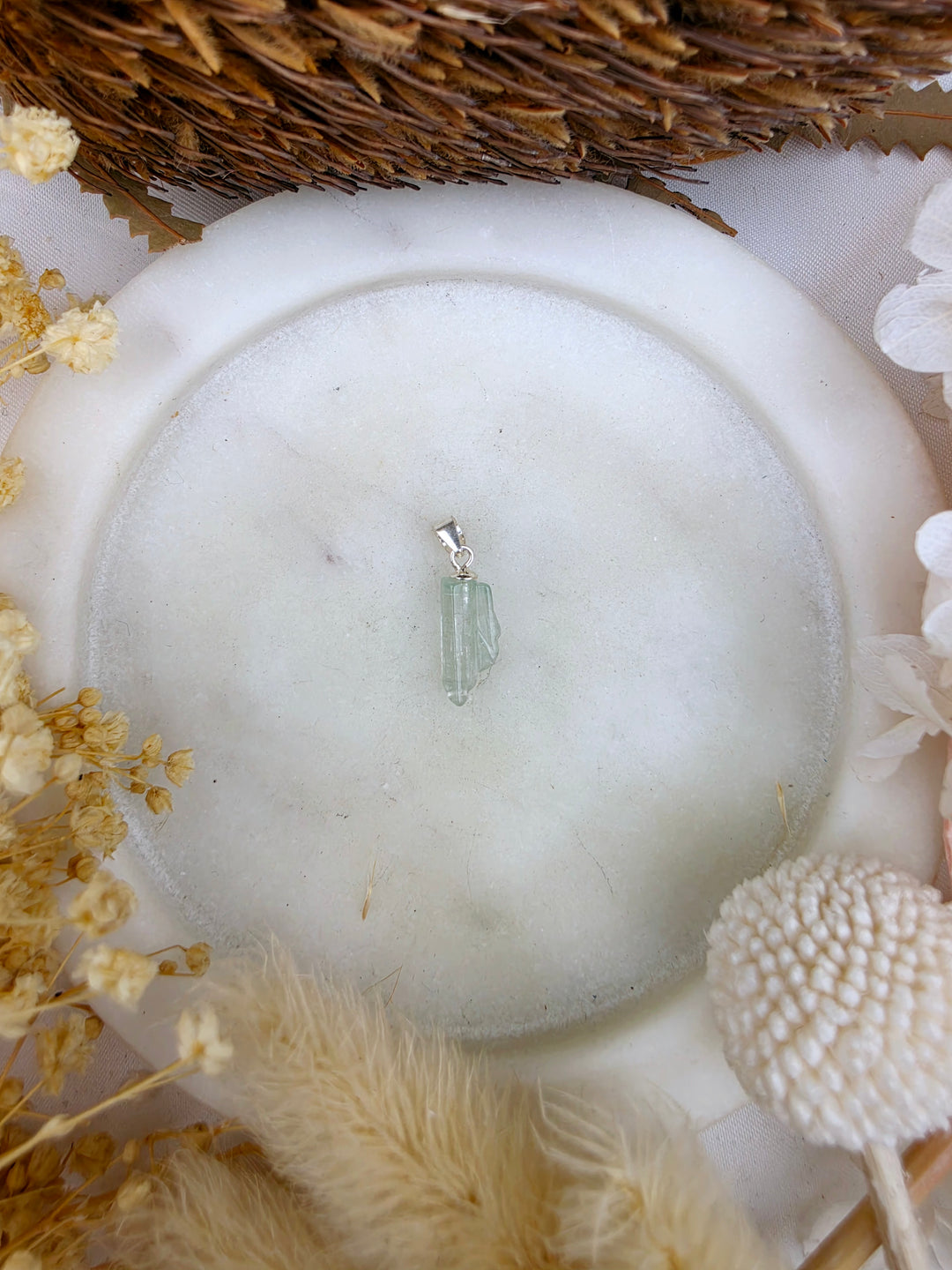 Emerald Natural Silver Pendant