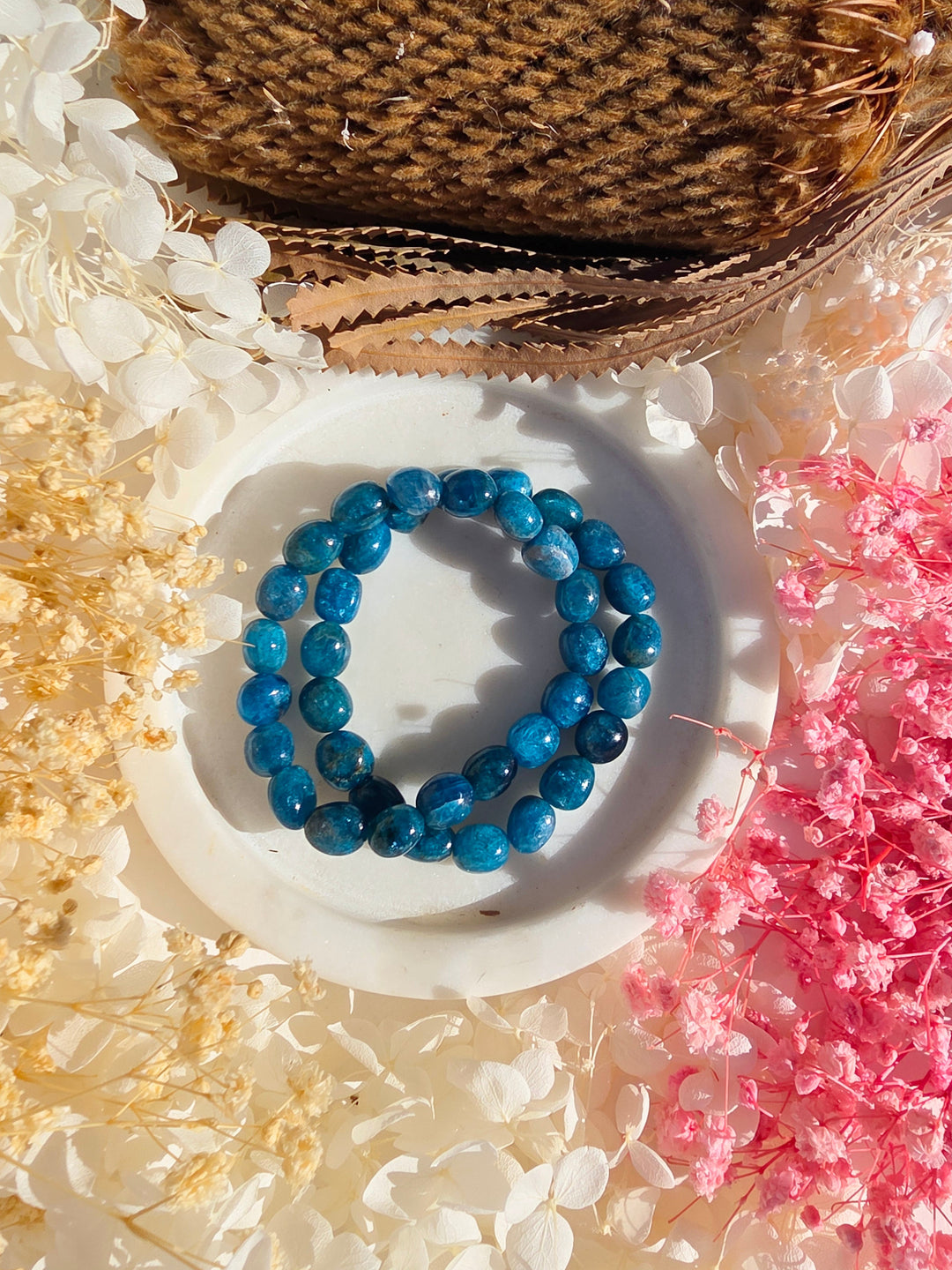 Blue Apatite Bracelet - 8mm