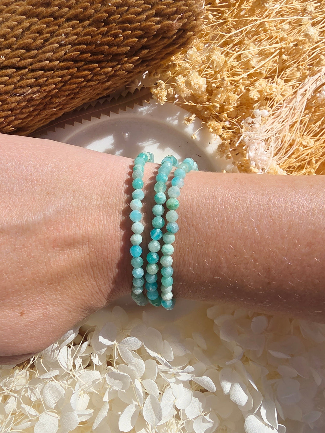 Amazonite Faceted Bracelet - 4mm