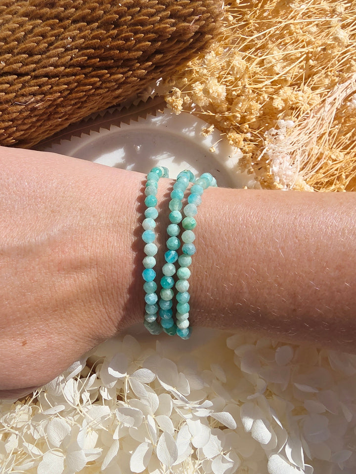 Amazonite Faceted Bracelet - 4mm