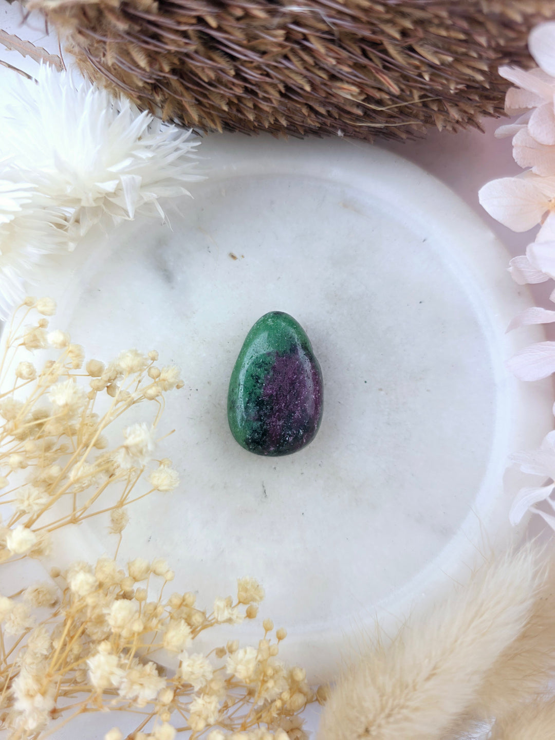 Ruby Zoisite Tumbled Pendant