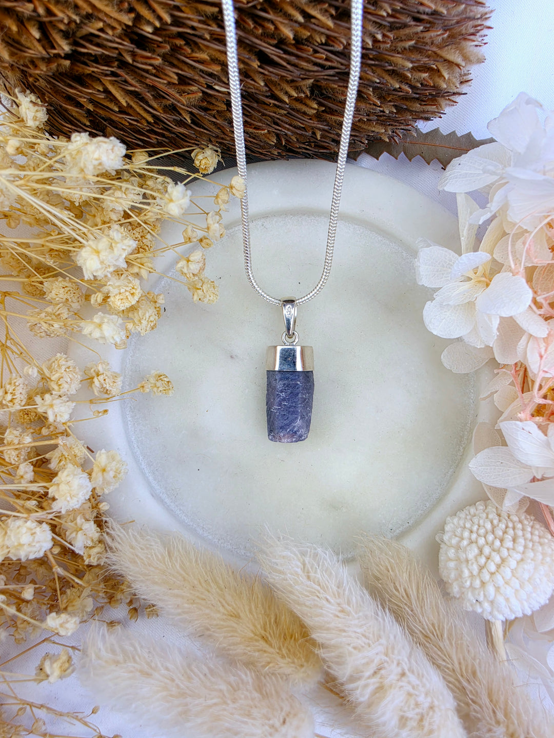 Sapphire Silver Pendant