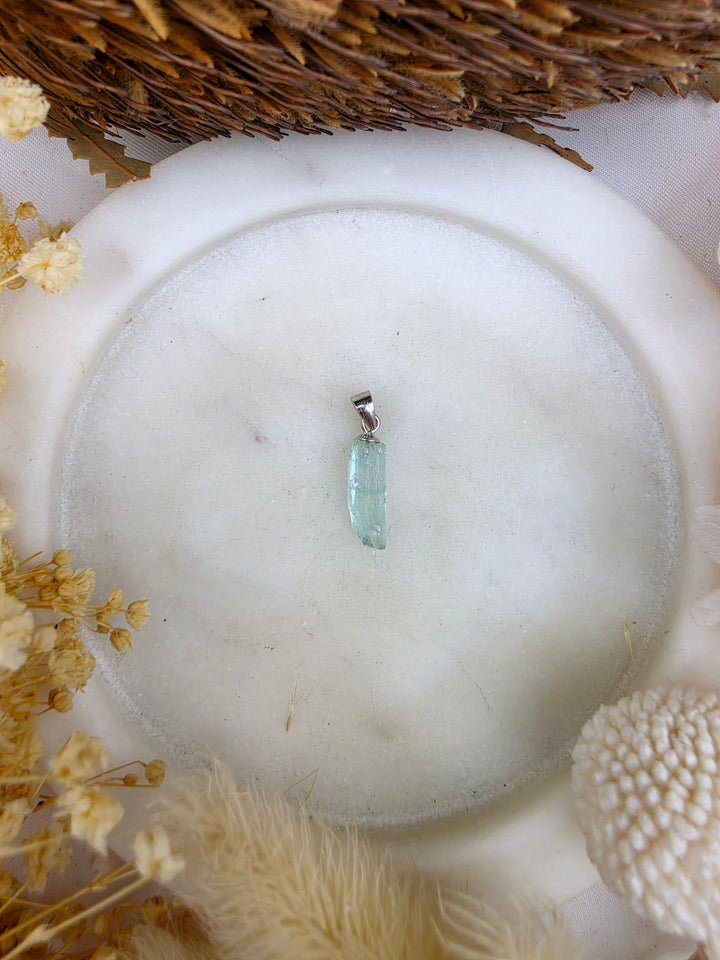 Emerald Natural Silver Pendant