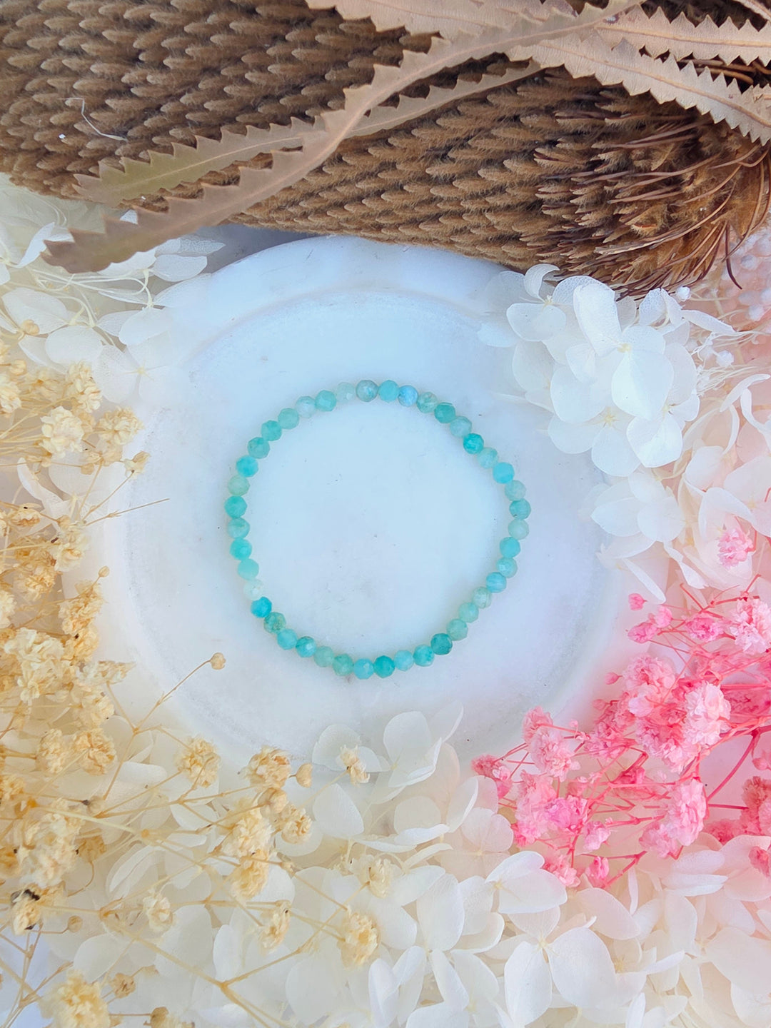 Amazonite Faceted Bracelet 4mm