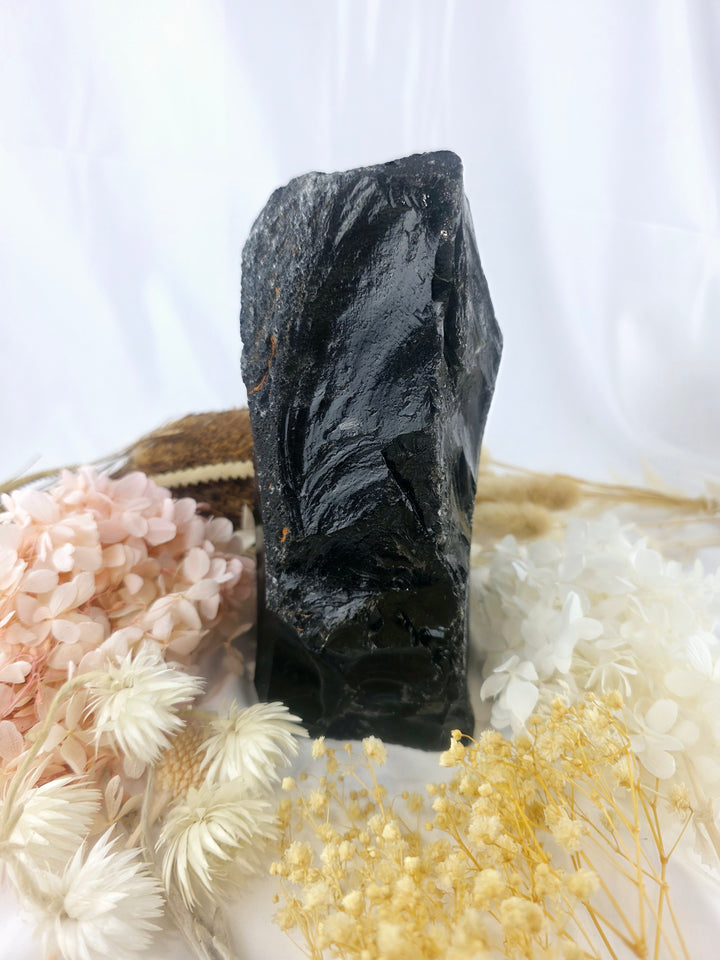 Black Obsidian Raw With Cut Base