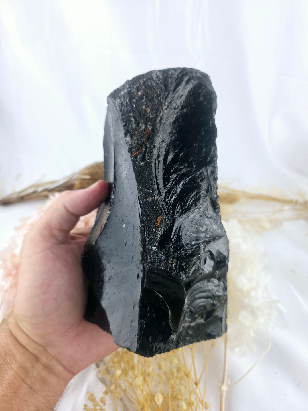 Black Obsidian Raw With Cut Base