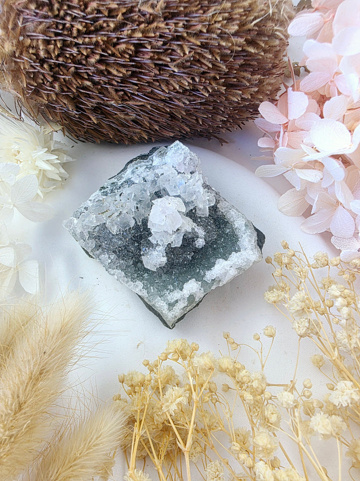 Amethyst with Calcite Cluster