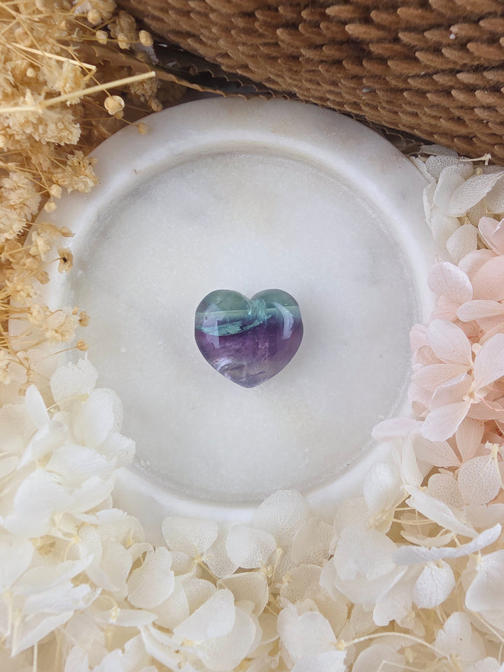 Rainbow Fluorite Heart Pendant — Dream Without Limits