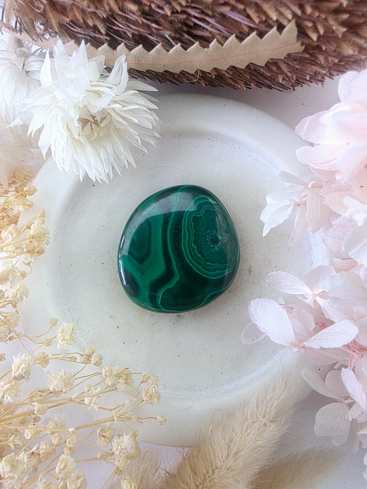 Malachite Flat Stone