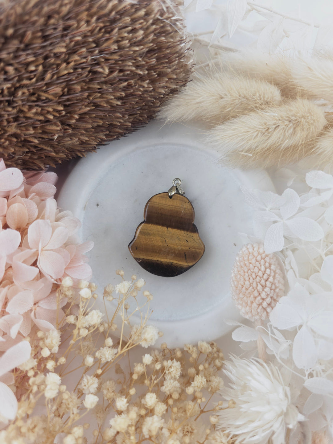 Tigers Eye Buddha Pendant