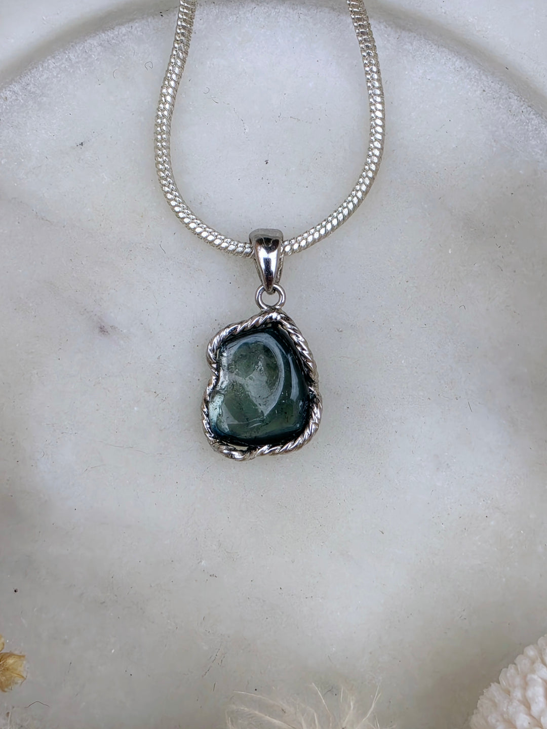 Indicolite (Blue) Tourmaline Silver Pendant