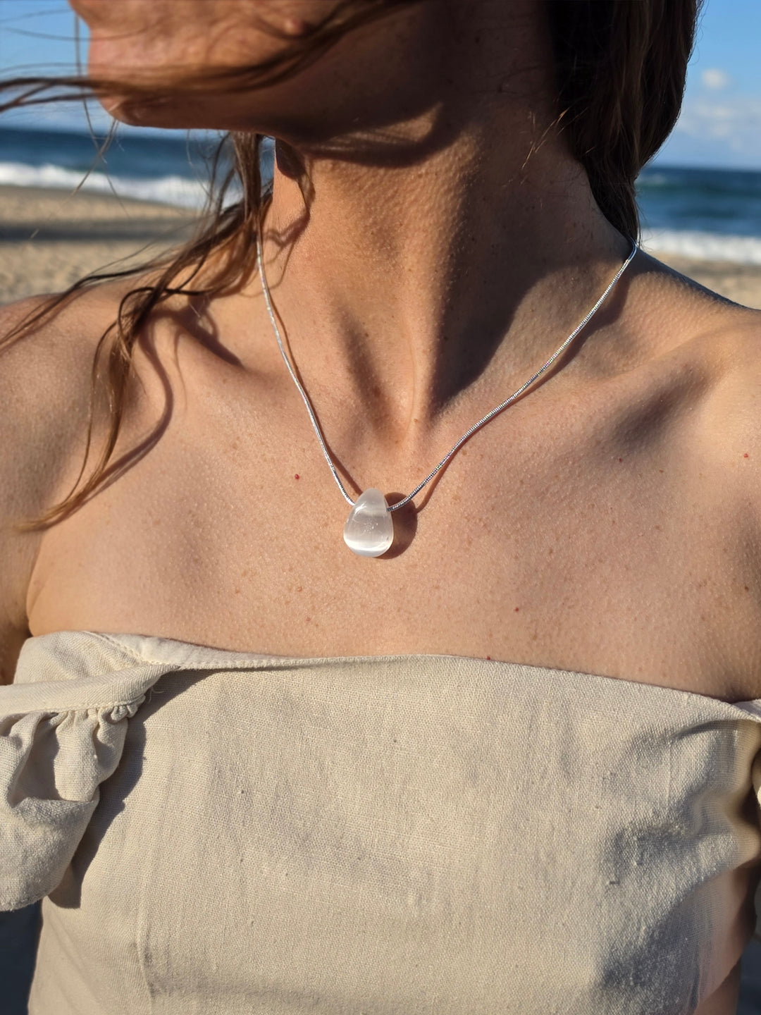 Selenite Small Pendant