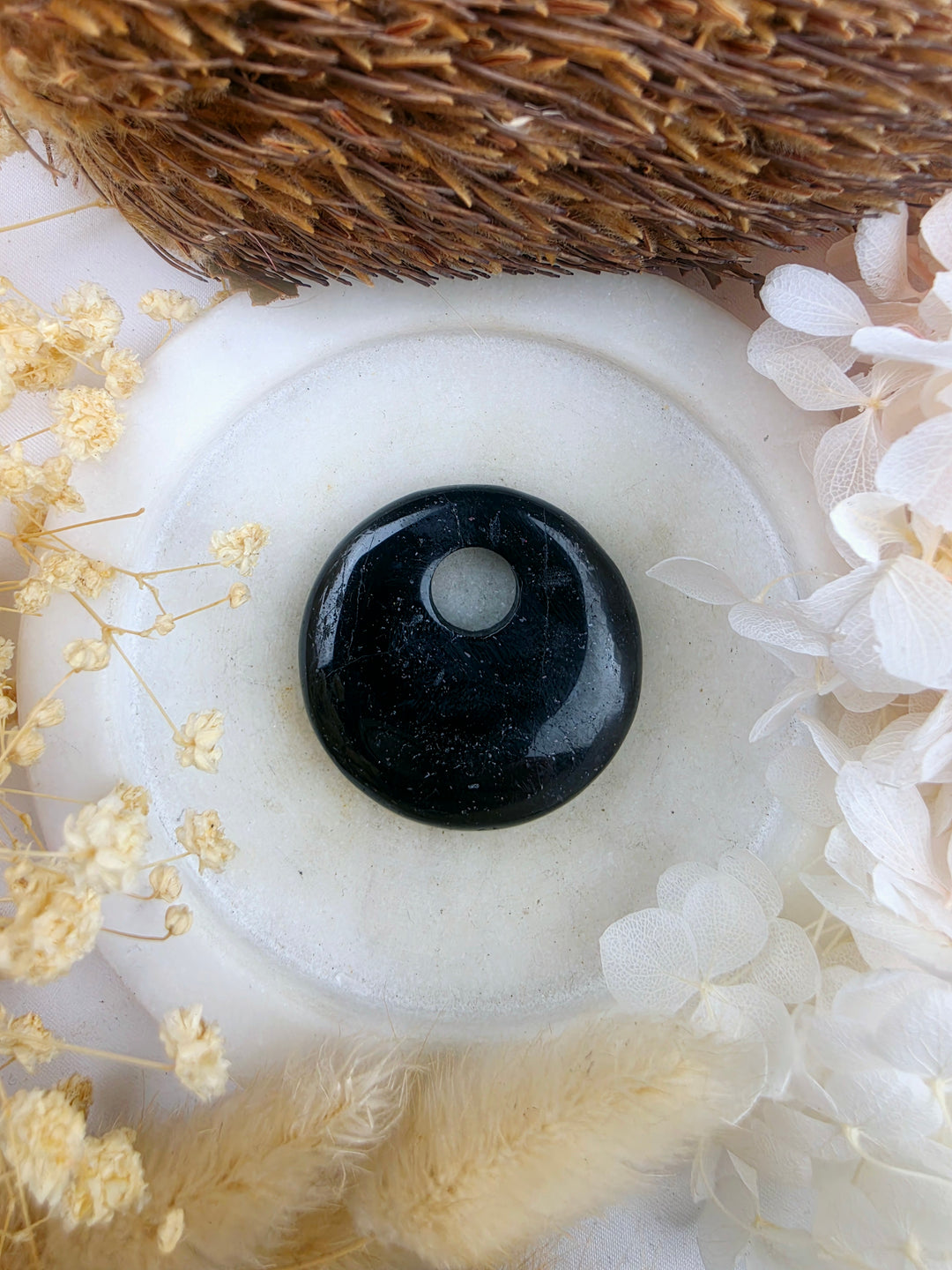 Black Tourmaline Eclipse Pendant